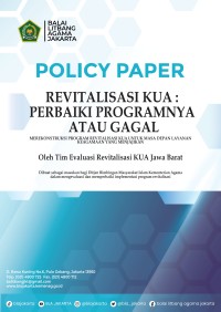 Policy paper: revitalisasi KUA, perbaiki programnya atau gagal