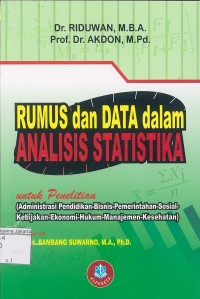 Rumus dan Data Dalam Analisis Statiska