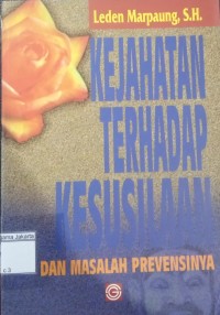 Kejahatan Terhadap Kesusilaan dan Masalah Revensinya