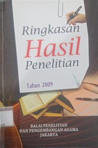 Ringkasan Hasil Penelitian: Tahun 2009