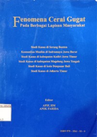 Fenomena Cerai Gugat; Pada Berbagai Lapisan Masyrakat