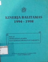 Kinerja Balitamas 1994-1998