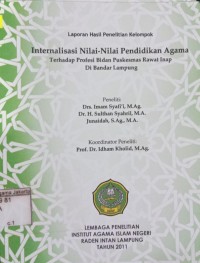 Internalisasi Nilai-Nilai Pendidikan Agama Terhadap Profesi Bidan Puskesmas Rawat Inap di Bandar Lampung