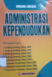 Undang-Undang Administrasi Kependudukan