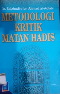 Metodologi Kritik Matan Hadis