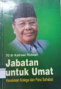 70 th Kafrawi Raidwan Jabatan Untuk Umat Kesaksian Kolega dan Para Sahabat