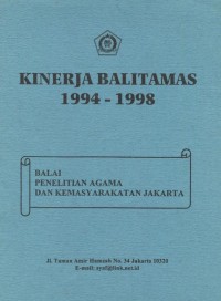 Kinerja Balitamas 1994-1998