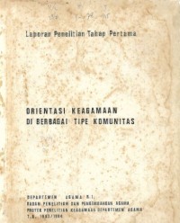 Orientasi keagamaan di berbagai tipe komunitas