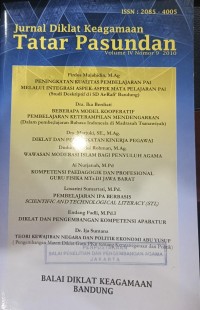 Image of Tatar pasundan : jurnal diklat keagamaan Vol. 4 No. 9 (2010) : Januari-April 2010
