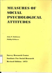 Measures Of Social Psychological Attitudes