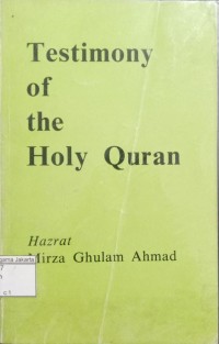 Testimony of the Holy Quran